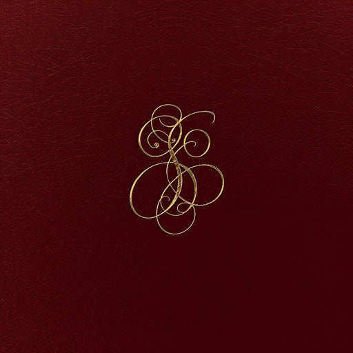 Sophisticated logo design with cursive font on rich burgundy background