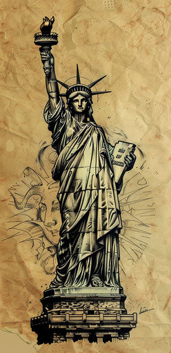 Tattoo of the statue of liberty holding a torch