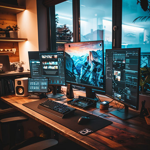 Secure home office with VPN and cybersecurity measures