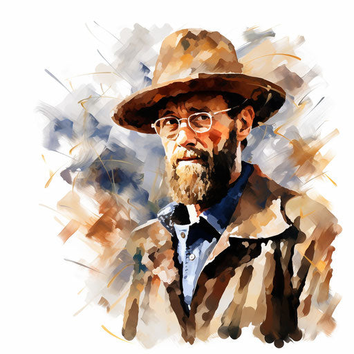 Person clipart in the style of Impressionistic Art on white background