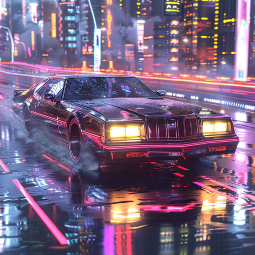 1976 Cyberpunk-inspired Malibu Classic with holographic paint