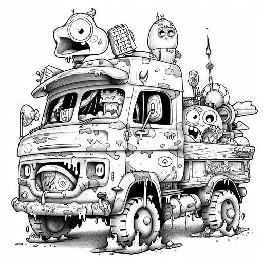 Truck Coloring Page Art for All Ages