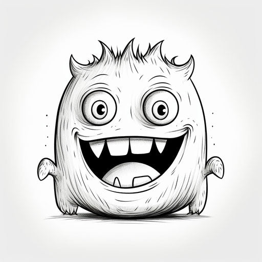 A monster with a smiling smile