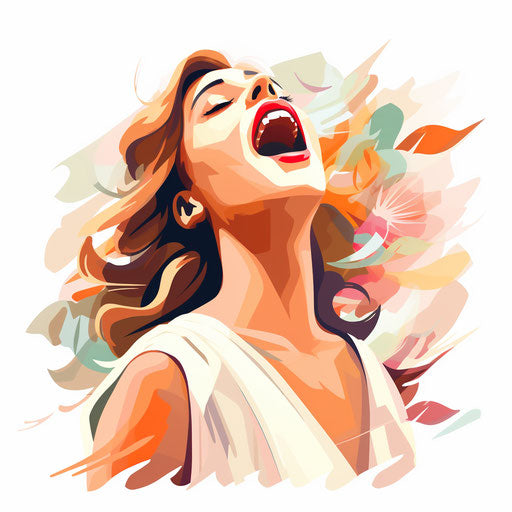 Singing clipart in the style of Pastel Colors Art