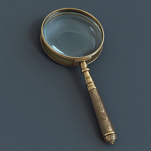 Realistic Magnifying Lens Clipart, high resolution, no background, isolated