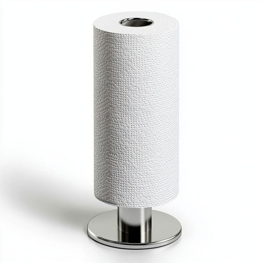 Realistic clipart of a paper towel holder, high resolution, isolated