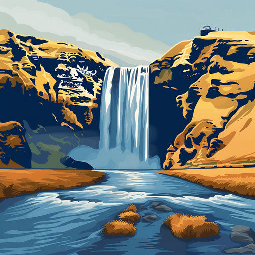 Waterfall at Seljalandsfoss, Iceland