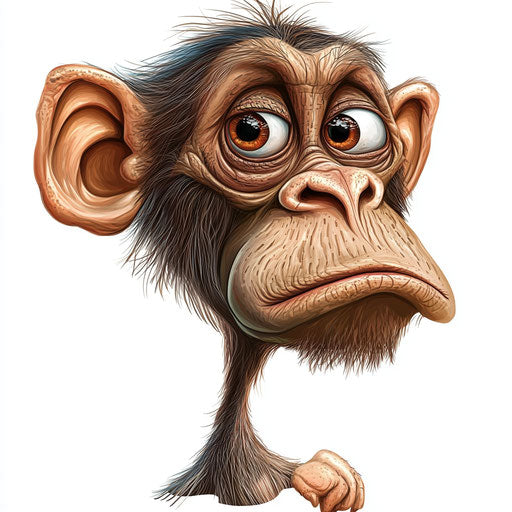 Humorous caricature of a zoo clipart with human characteristics