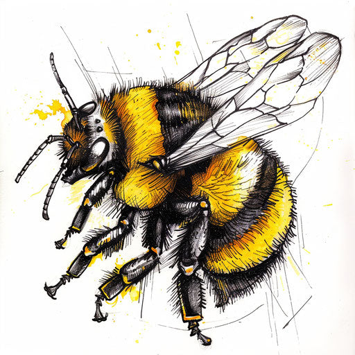 Radiant Bumble Bee Tattoo Design Kit