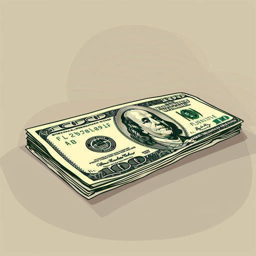 Symbol of wealth in realistic style on plain cream background