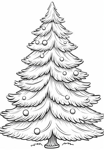 Christmas tree coloring page