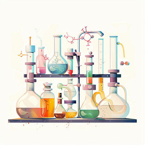 Realistic chemistry illustration on white background