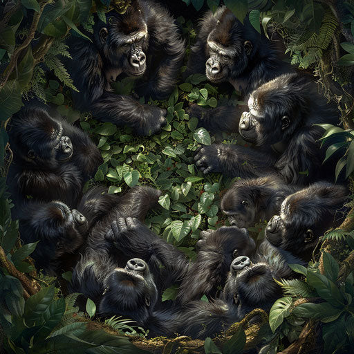 Gorillas' protective circle