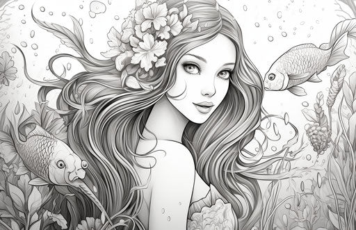 Disney Little Mermaid coloring pages, seapunk style realistic 17:11