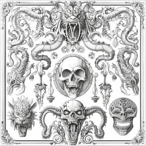 Victorian-era emojis with ornate and detailed elements