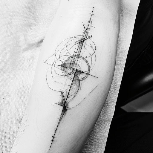 Minimalist flat tattoo sketch for 13 tattoo with clean lines and a subtle grey wash