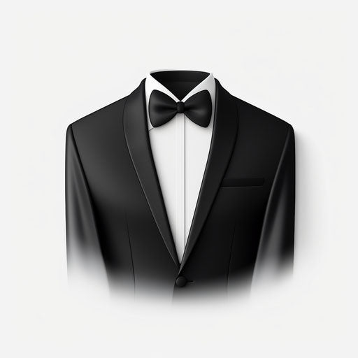 Minimalist Tuxedo Clipart on White Background