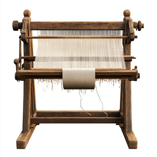 Photo-realistic illustration of a Fabric Loom, high resolution, isolated