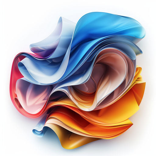 Information clipart with dynamic colors on white background