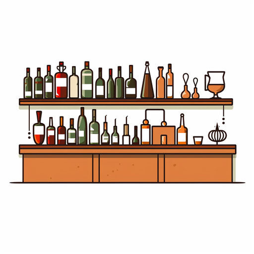 Minimalist bar clipart on white background