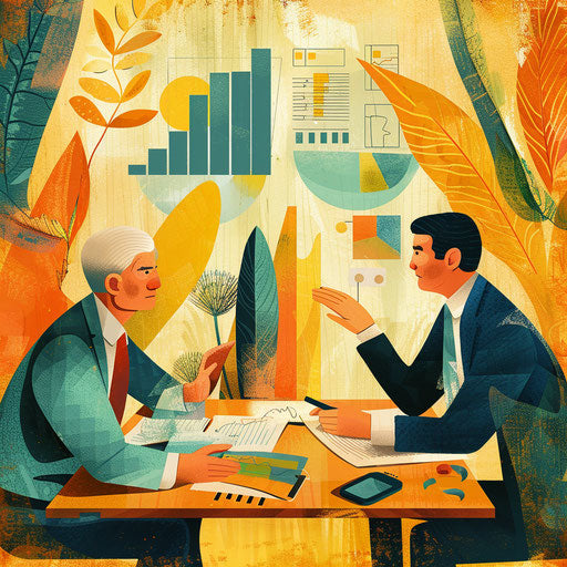 Wealth manager advising on asset allocation