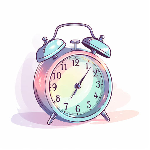 Alarm clock illustration in Pastel Colors Art style