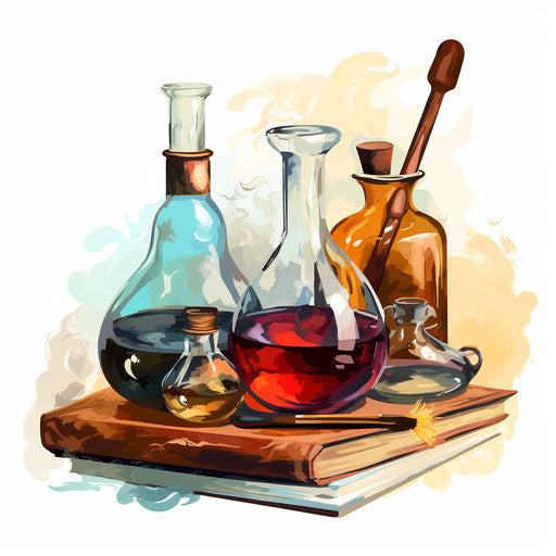 Exploring clipart in the Oil painting style, on white background