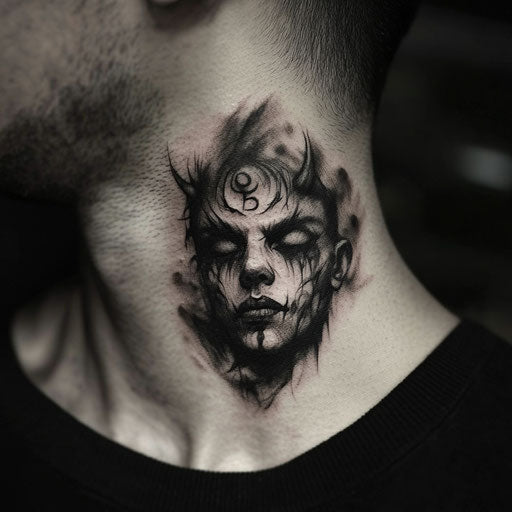 Small Neck Tattoos Tattoo Vector Art