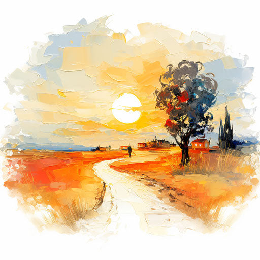 Card clipart in the style of Oil painting, on a white background