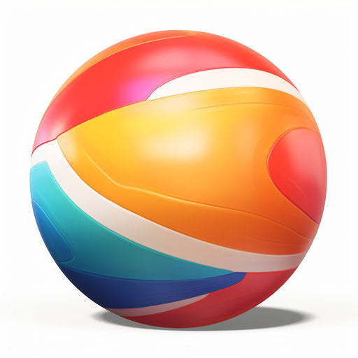 Beach ball illustration in the style of Chiaroscuro Art