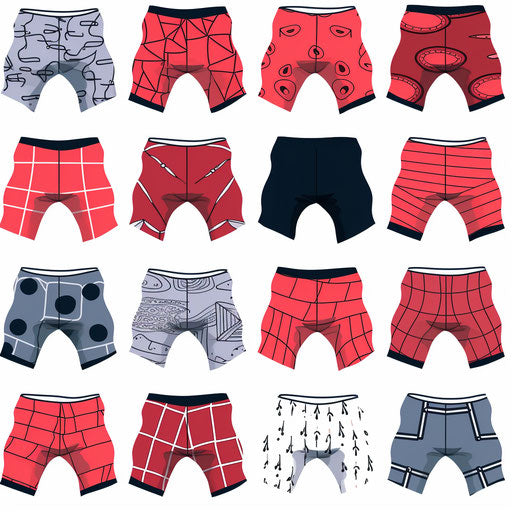 Minimalist style underwear clipart on white background