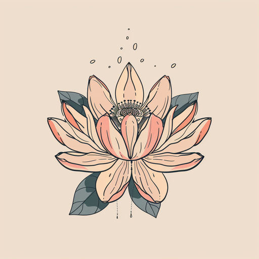 Zen clipart style flat tattoo sketch of March birth flower