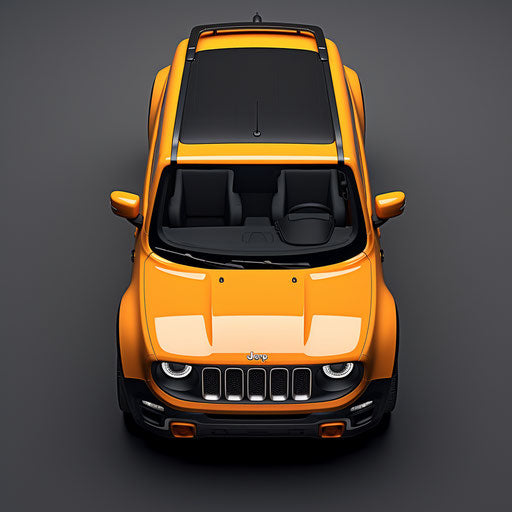 Top view of classic jeep renegade