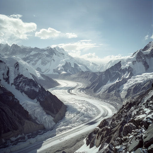 Glaciers in the Himalayas