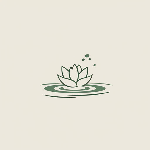 Tranquil logo for wellness and spa brand, nature elements