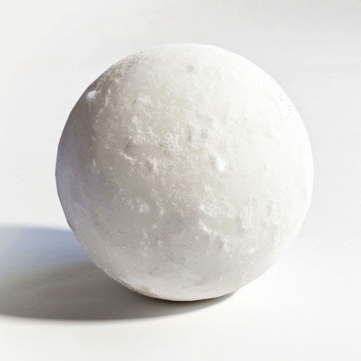 Realistic snowball clipart on flat white background