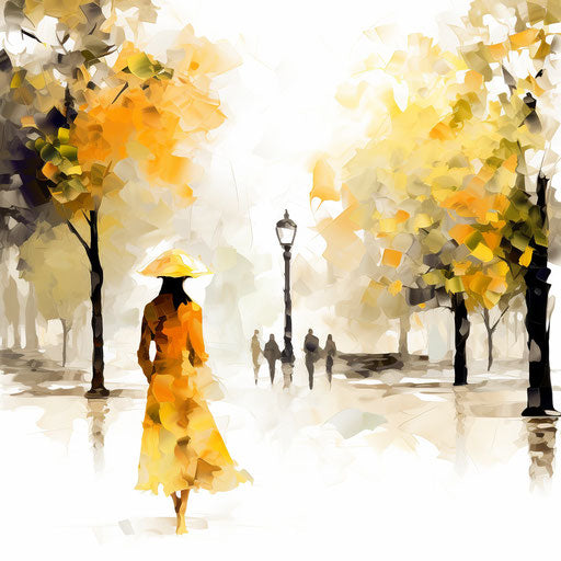 Impressionistic Art style Monday clipart on white background