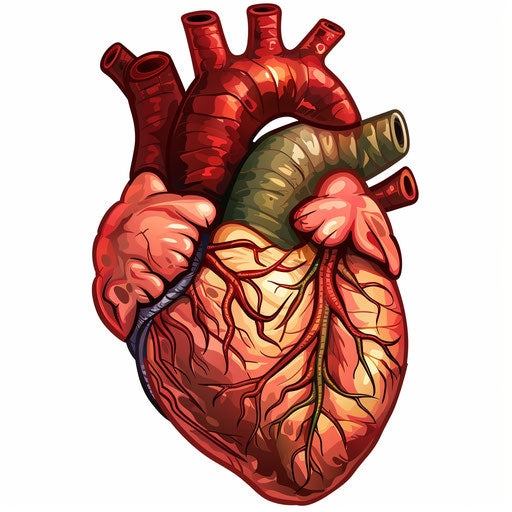 Cartoon heart clip art image for $1, human anatomy style