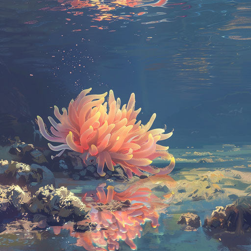 Sea anemone in a tranquil water scene