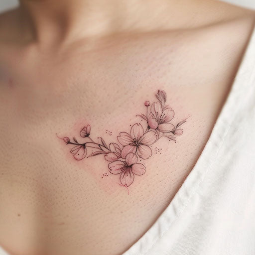 Traditional Japanese cherry tattoo