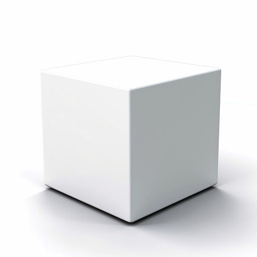 Minimalist style cube clipart, on white background