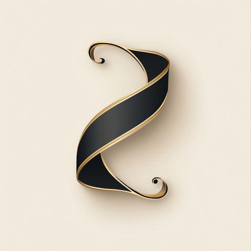 Elegant banner with unique angular icon and refined typography