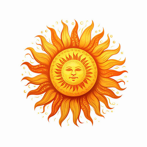Sun illustration in the style of Chiaroscuro Art