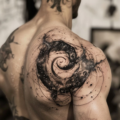 Meaningful tattoos for men with galaxy and stars
