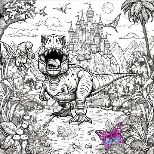 Enjoyable T Rex Coloring Page - Useful Activities
