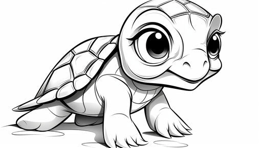 Small turtle coloring pages
