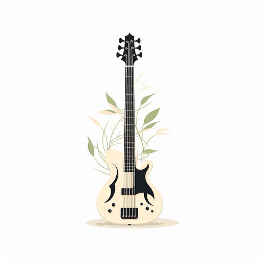 Bass clipart in the style of Minimalist, on a white background