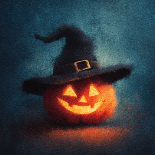 Cheerful Halloween Vibe with a Glowing Pumpkin