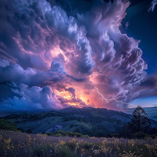 Raw power of nature: thunderstorm over Mount Tamalpais