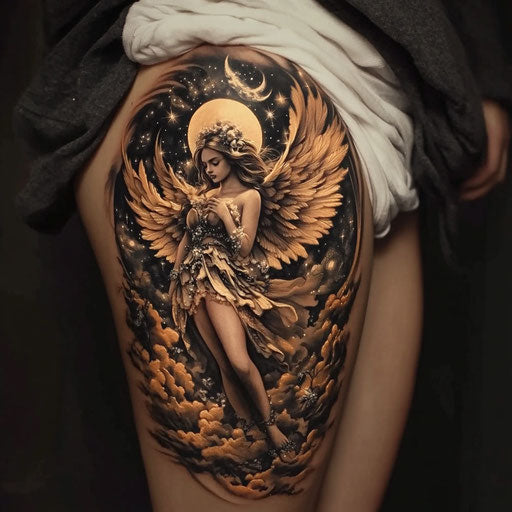 Thigh Tattoos For Females Tattoo Blueprint Collection